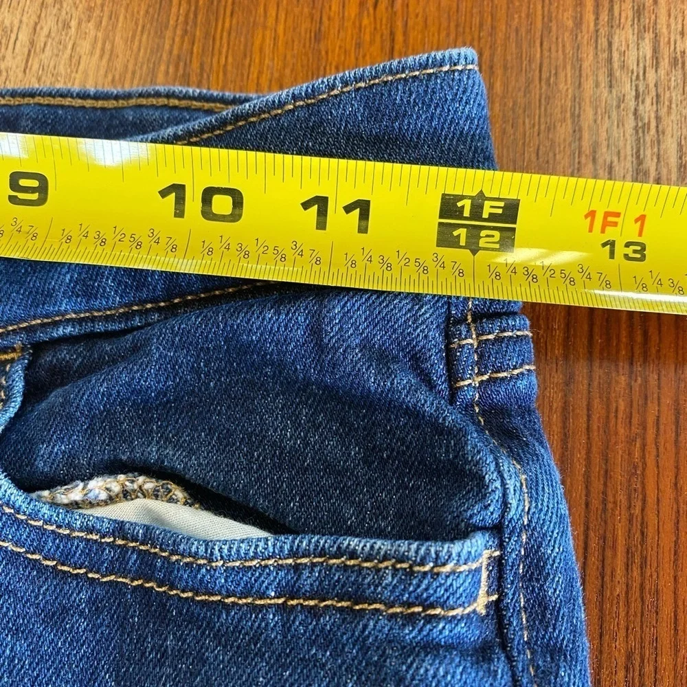 Old Navy Flare Leg Jeans Girls 12 High Rise Dark Wash Blue Stretch Denim Pants
